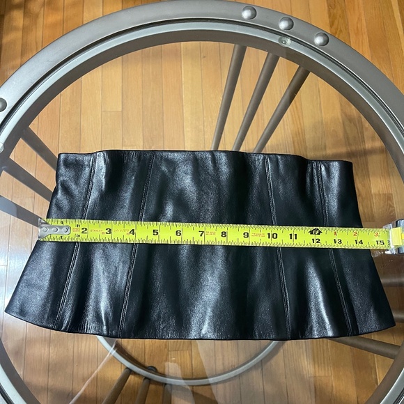 Unique New Chanel Black Corset Belt Black  Lamb Leather  Size FR40 France